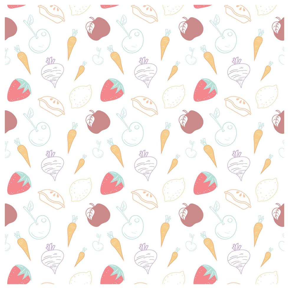 naadloos patroon met snoep en ijsjes en snoepjes vector
