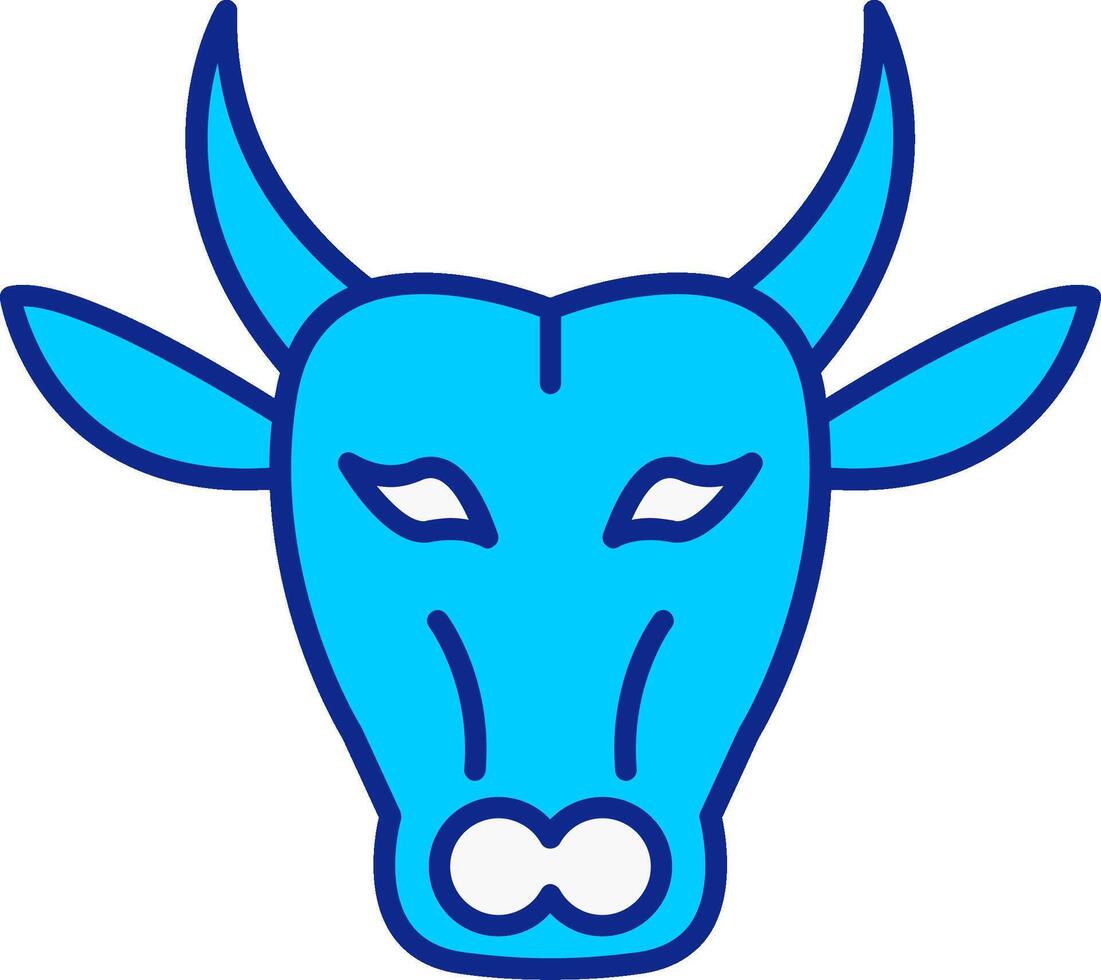 buffel blauw gevulde icoon vector