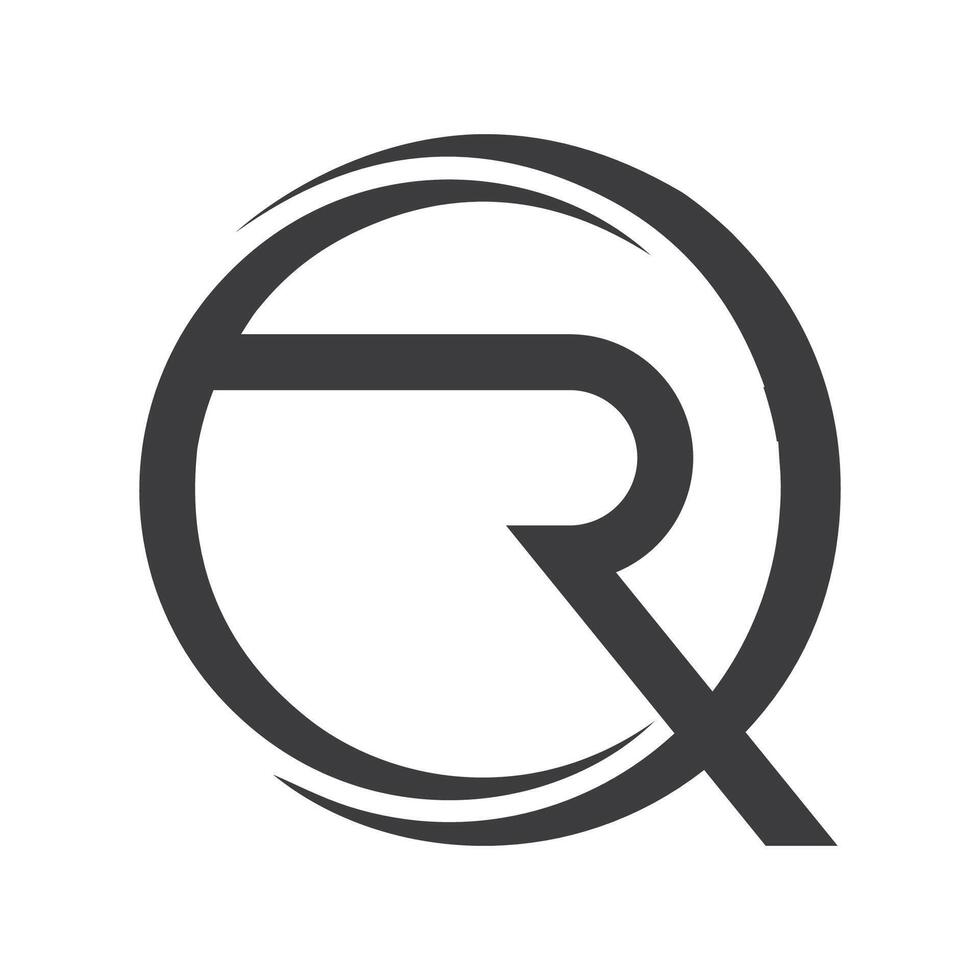 qr, rq, q en r abstract eerste monogram brief alfabet logo ontwerp vector