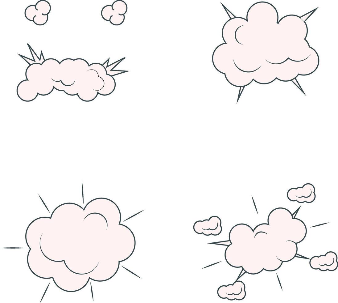 comics explosie wolken. Cartoo ontwerp stijl. vector illustratie