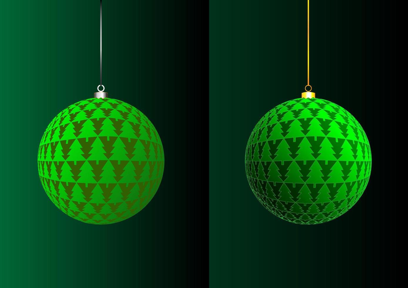 groene kerstballen vector