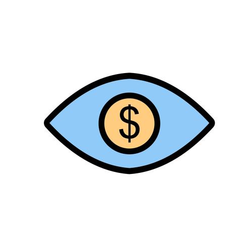 Oog Dollar Vector Icon