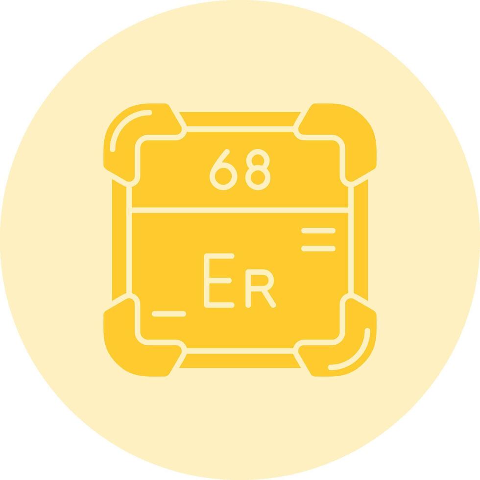 erbium solide duo afstemmen icoon vector