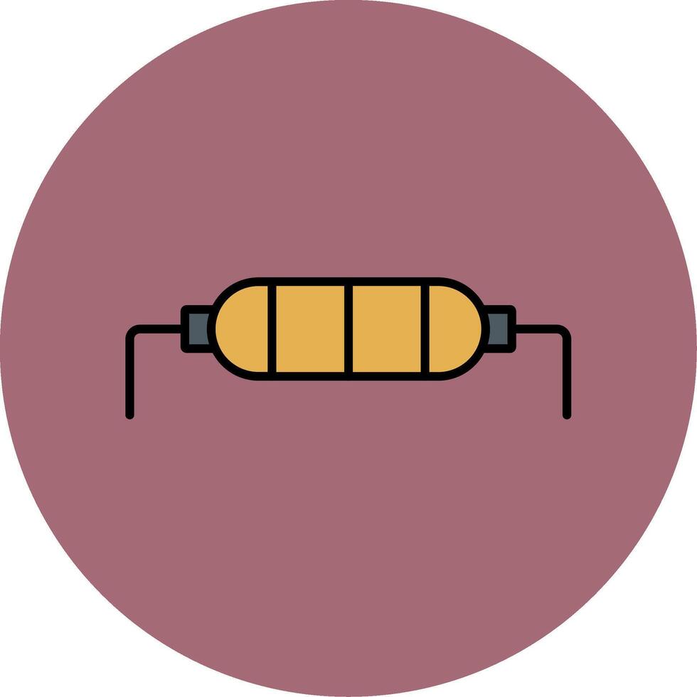 weerstand lijn gevulde veelkleurig cirkel icoon vector