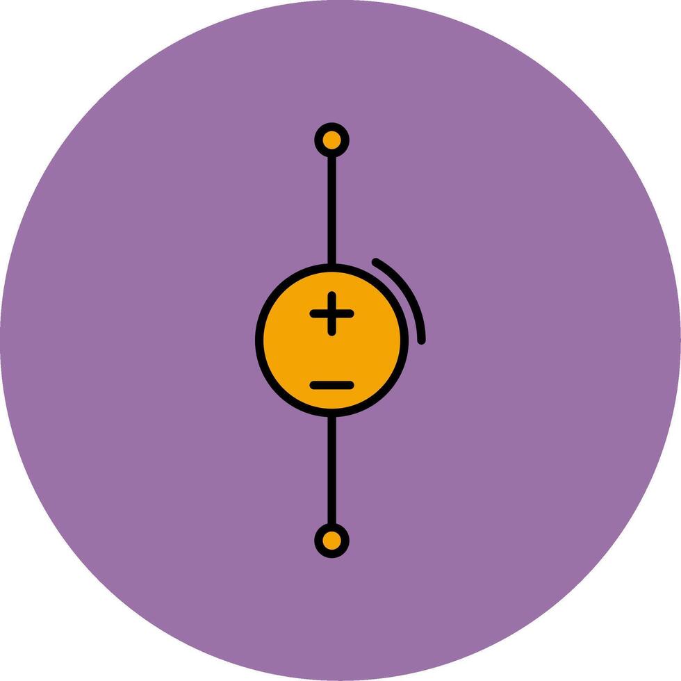 dc Spanning bron lijn gevulde veelkleurig cirkel icoon vector