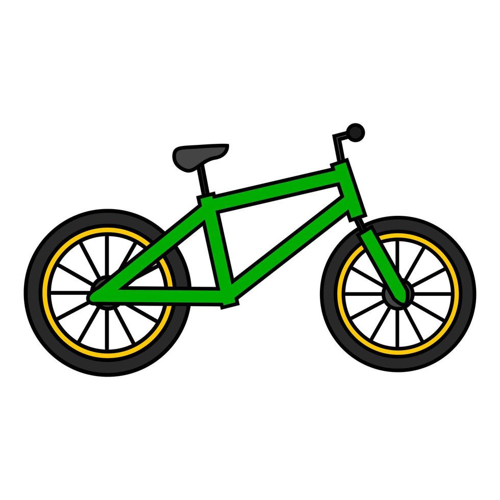 groene fiets afbeelding ontwerp. ontwerp voor kinderboeksjabloon. vector