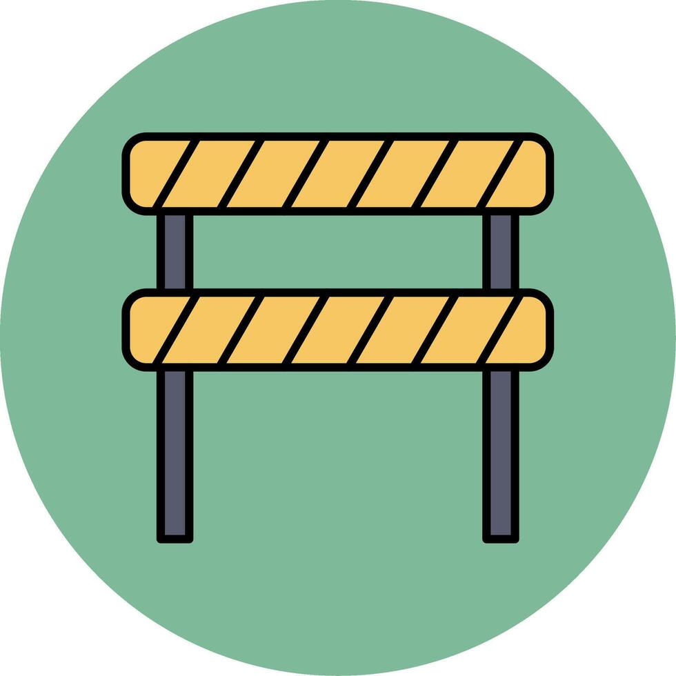 weg blok lijn gevulde veelkleurig cirkel icoon vector