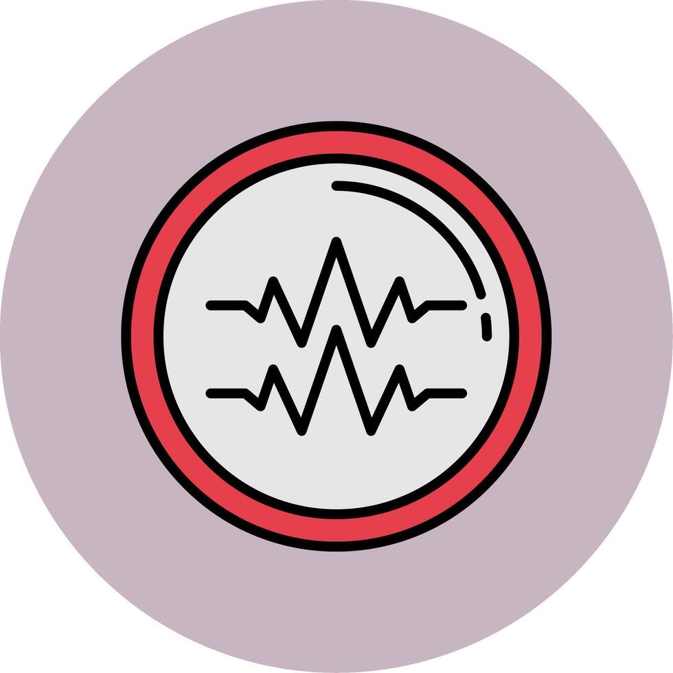 geluid beats lijn gevulde veelkleurig cirkel icoon vector