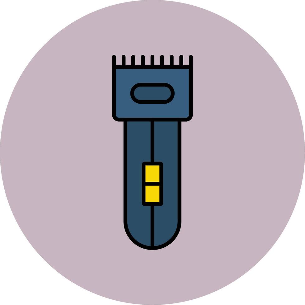 elektrisch scheerapparaat lijn gevulde veelkleurig cirkel icoon vector
