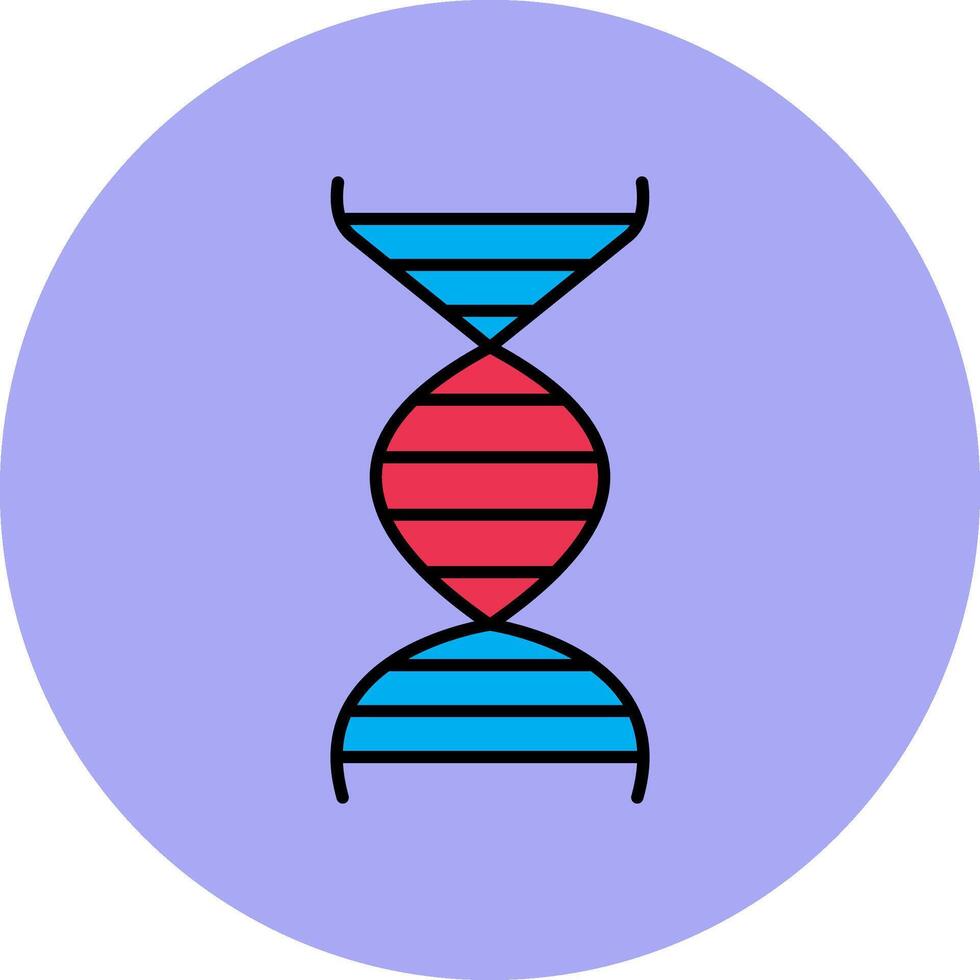 dna lijn gevulde veelkleurig cirkel icoon vector