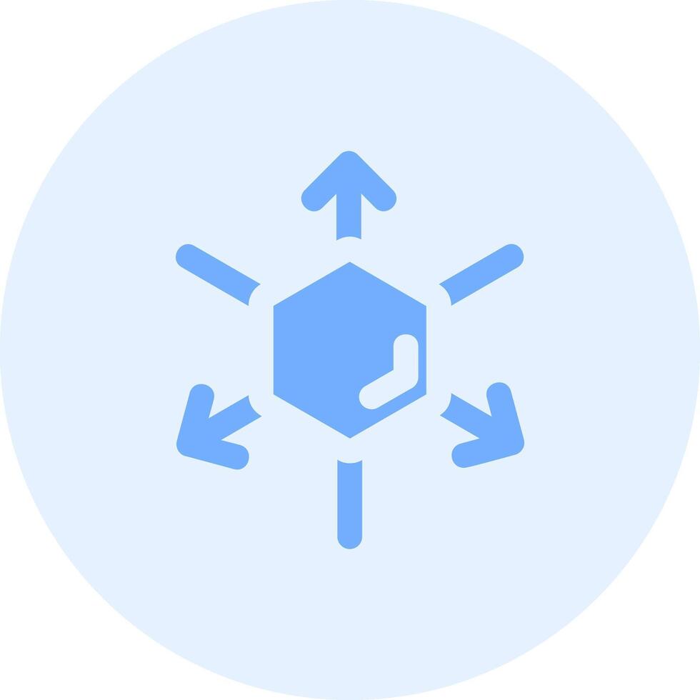 3d coördineren as solide duo afstemmen icoon vector