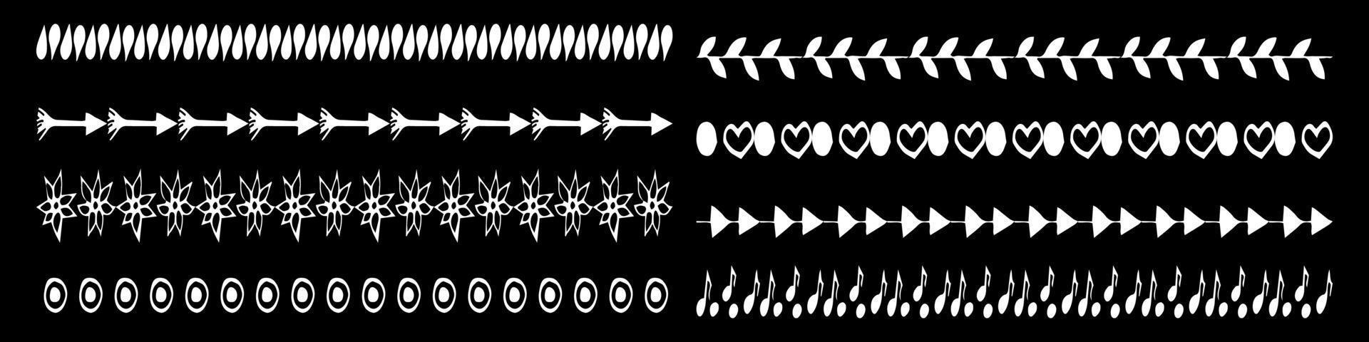 handgetekende scheidingslijnen vector