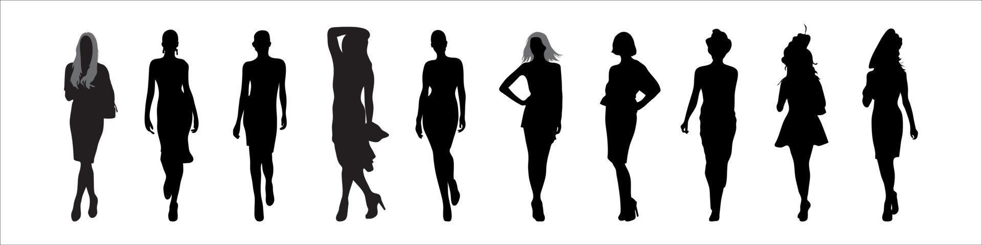 hoge kwaliteit vrouwen silhouetten vector