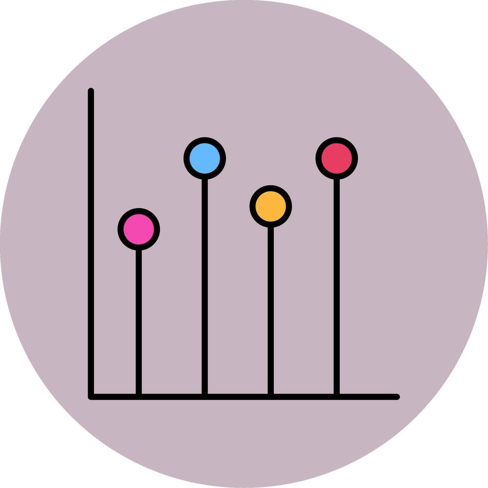 toestand lijn gevulde veelkleurig cirkel icoon vector