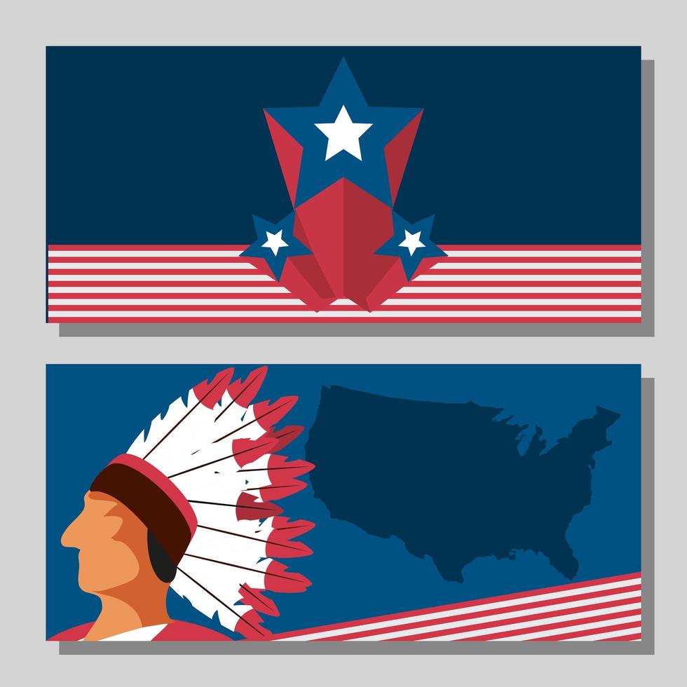 Amerikaanse traditionele banner vector