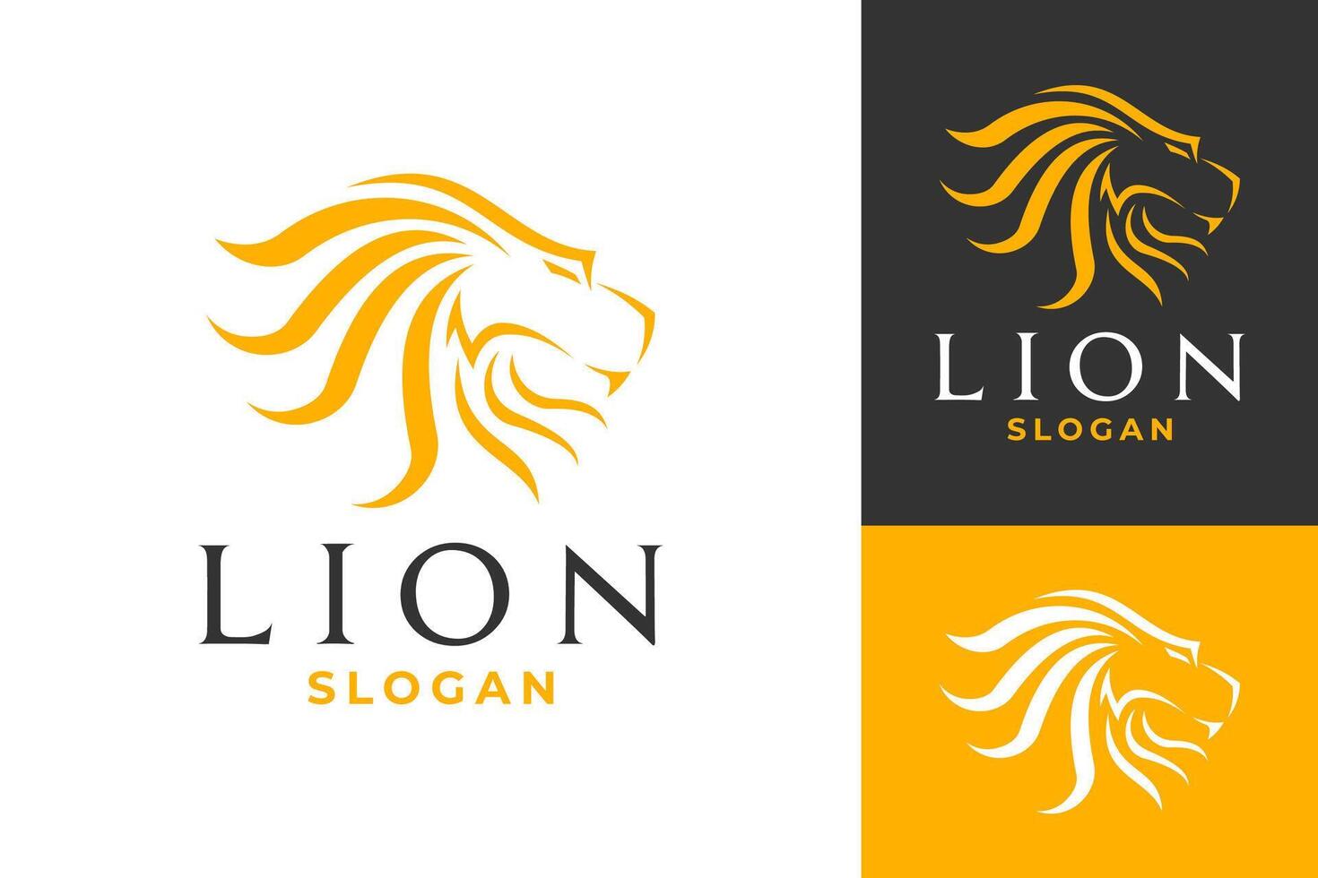 vector leeuw hoofd abstract lijn logo ontwerp