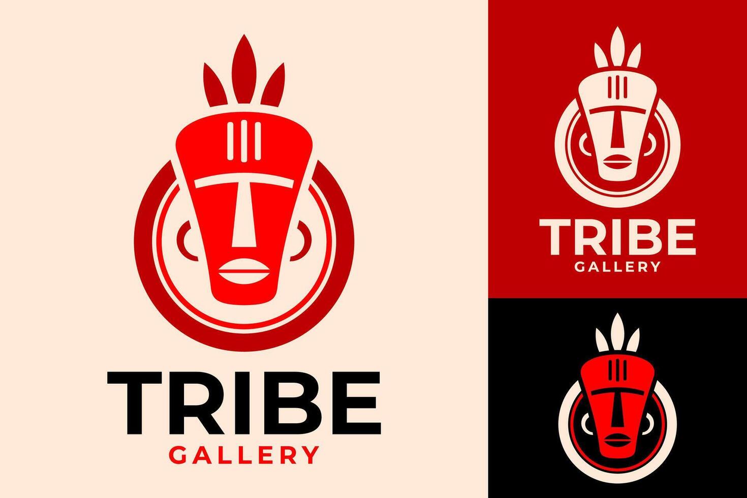 galerij etnisch tribal kunst vlak logo ontwerp vector