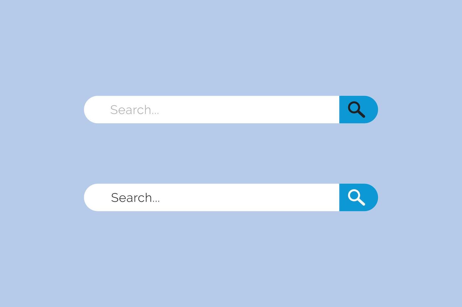 zoeken bar voor ui, ontwerp en web plaats. website koppel element met web icoon en Duwen knop. vector illustratie