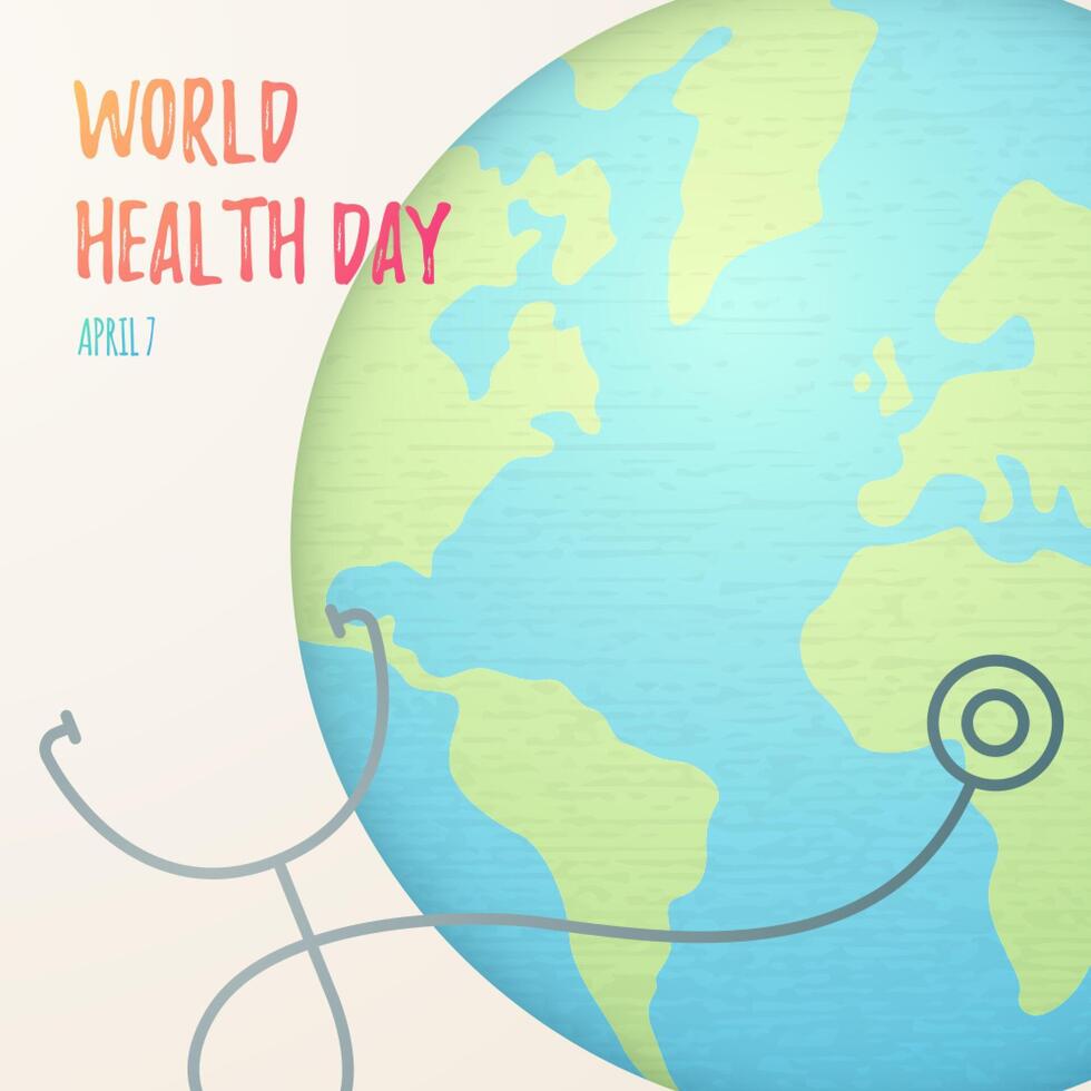 wereld Gezondheid dag concept illustratie. vector