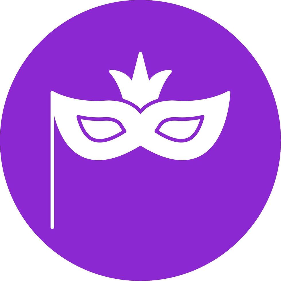 carnaval masker glyph cirkel icoon vector