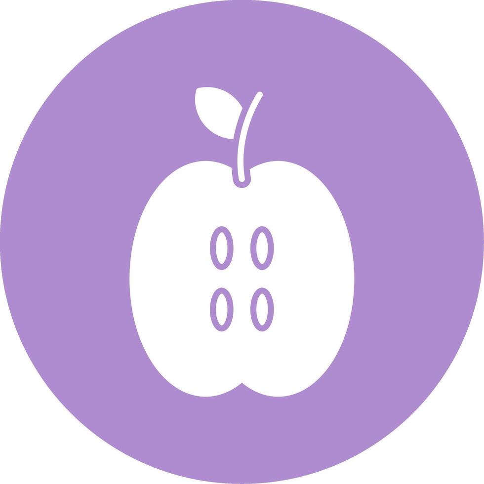 appel glyph cirkel icoon vector