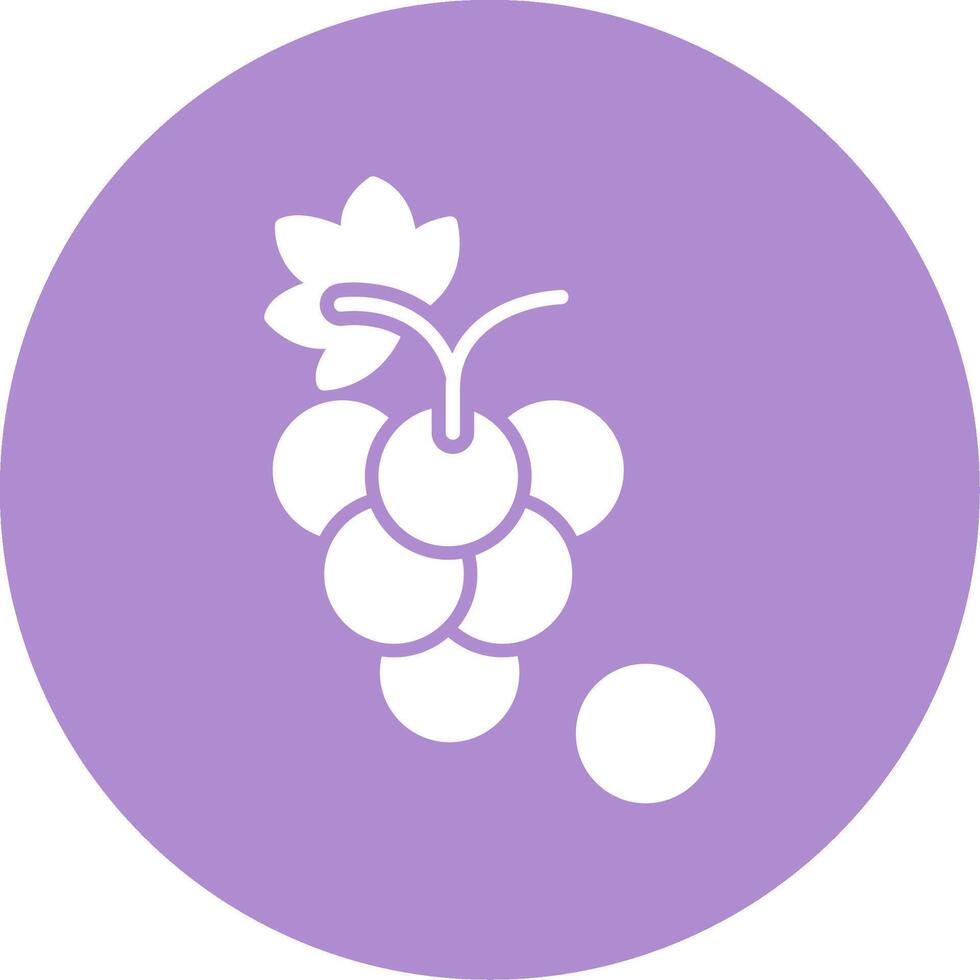 druiven glyph cirkel icoon vector