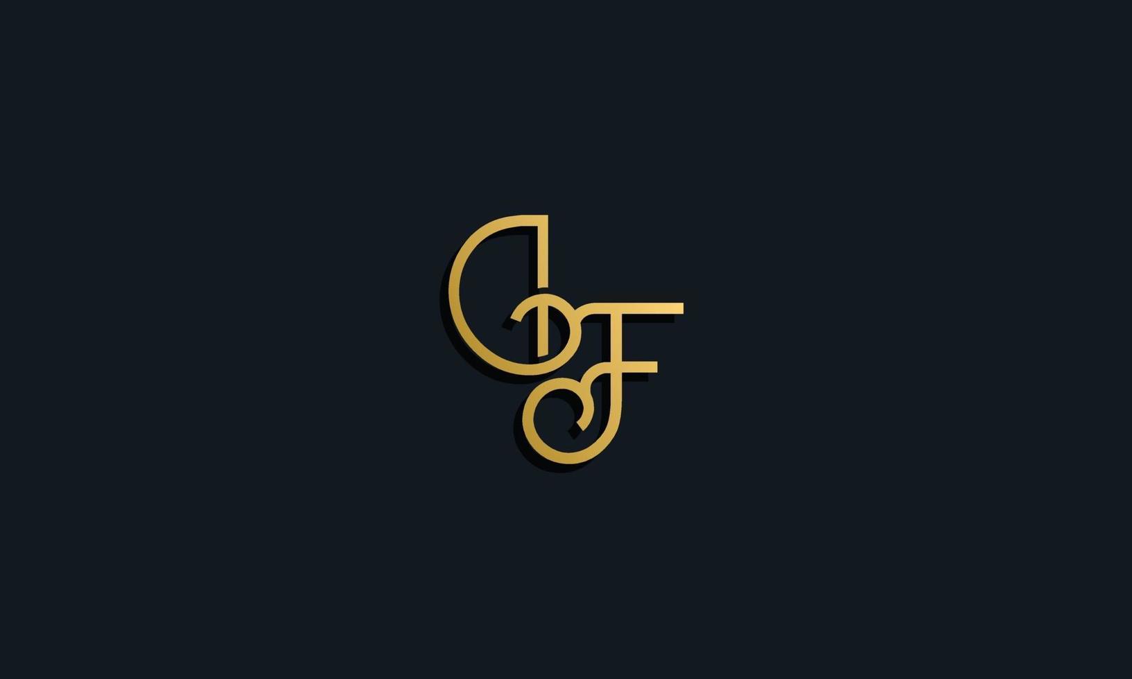 luxe mode eerste letter df-logo. vector