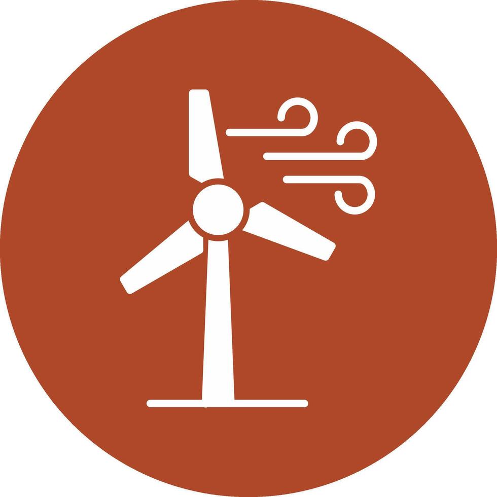 windmolens glyph cirkel icoon vector