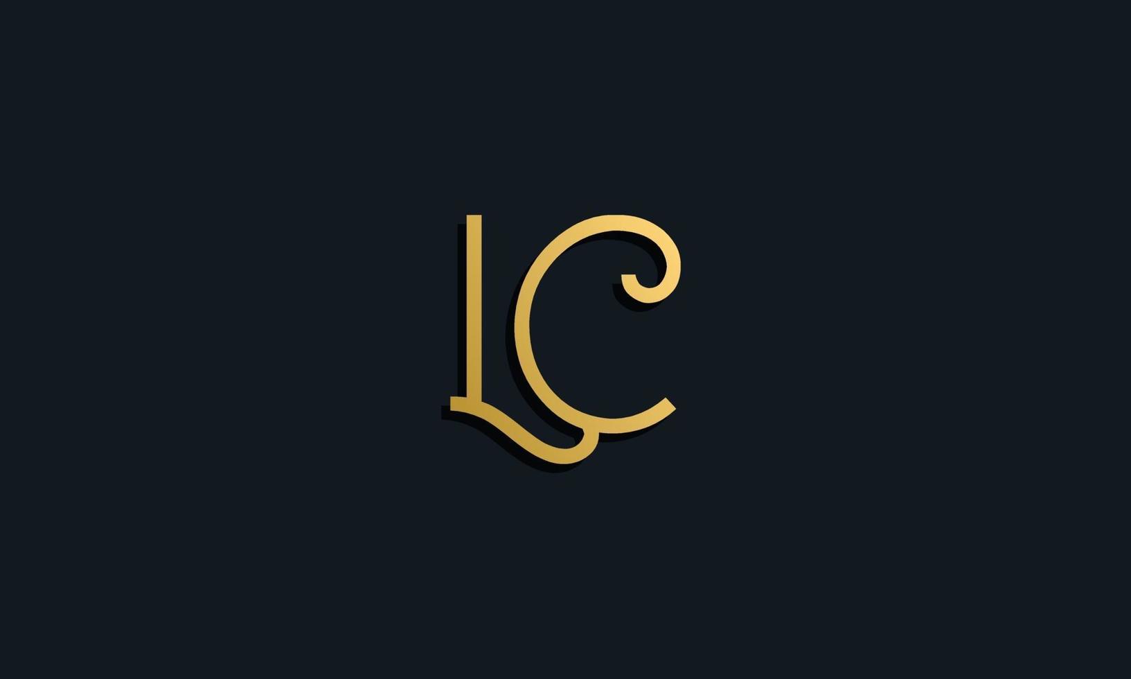 luxe mode eerste letter lc logo. vector