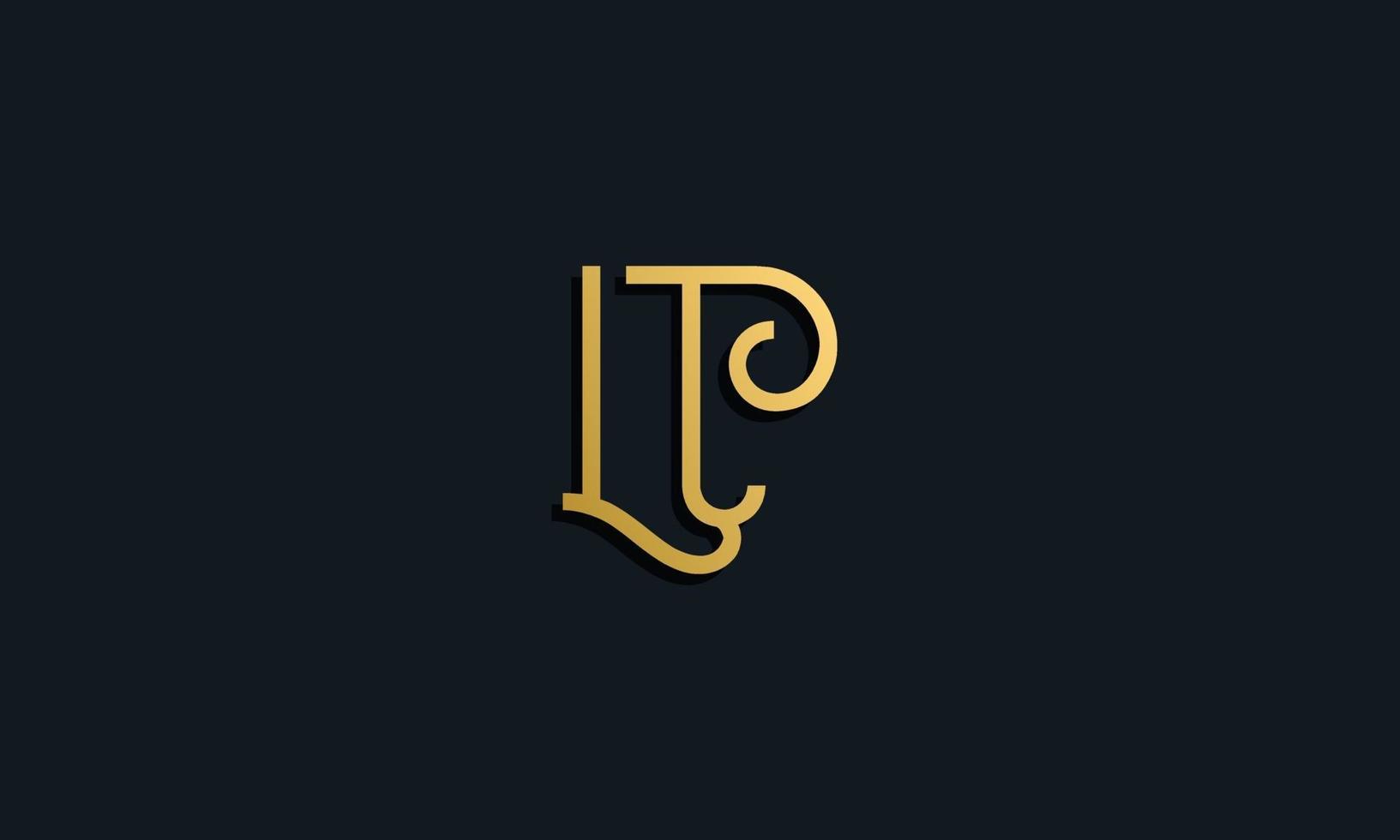 luxe mode eerste letter lt logo. vector