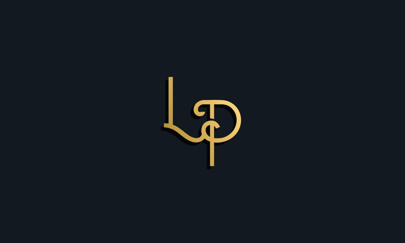 luxe mode eerste letter lp-logo. vector