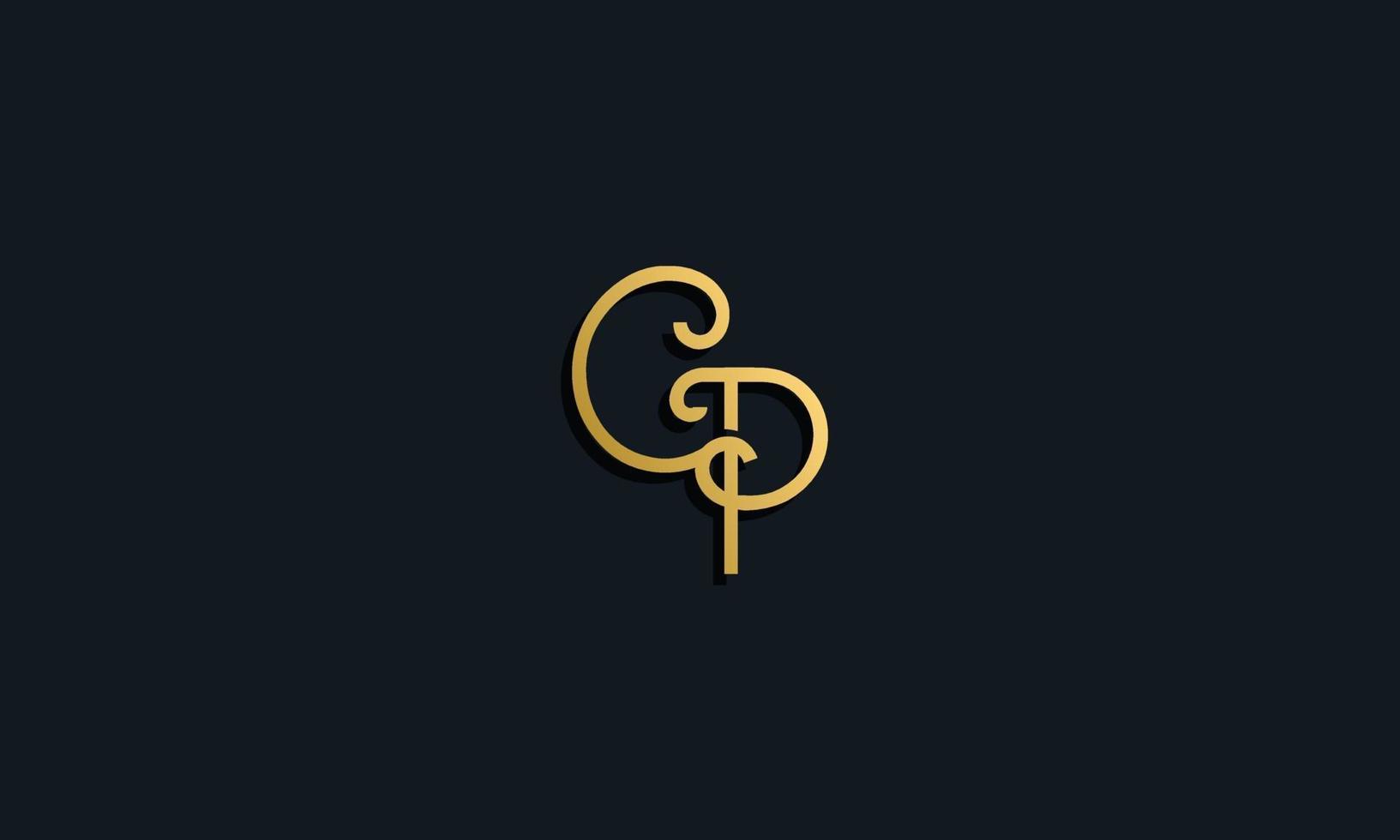 luxe mode eerste letter cp-logo. vector