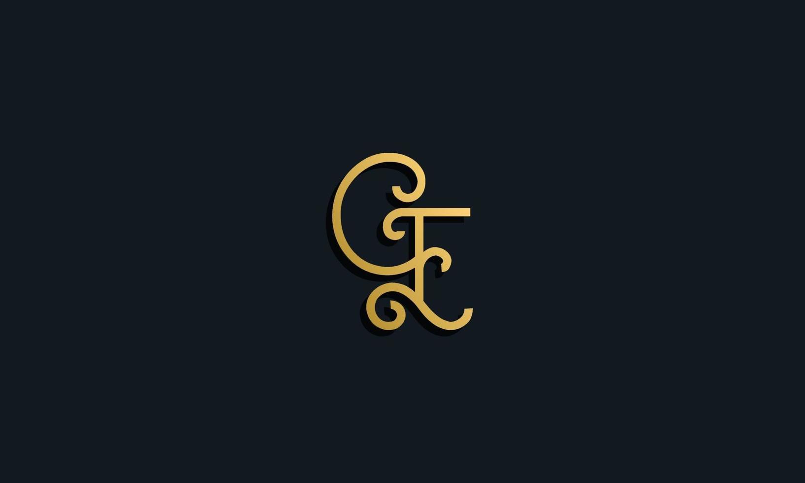 luxe mode eerste letter ce-logo. vector