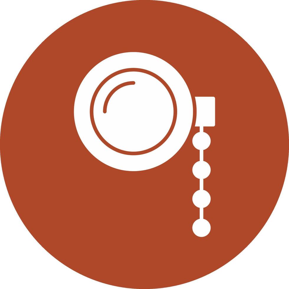 monocle glyph cirkel icoon vector