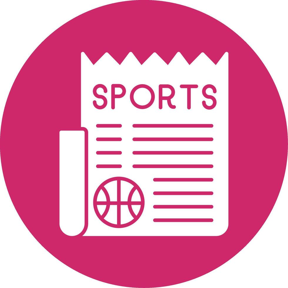 sport- nieuws glyph cirkel icoon vector