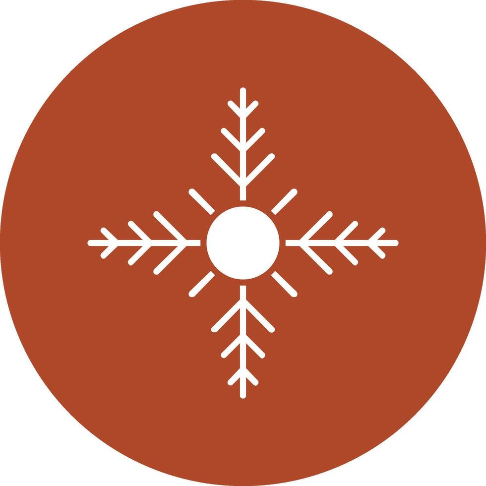 sneeuwvlok glyph cirkel icoon vector