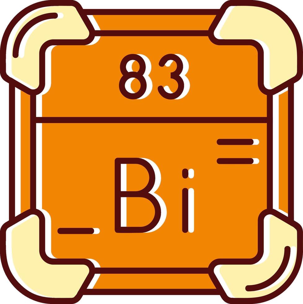 bismut gevulde gleed uit retro icoon vector