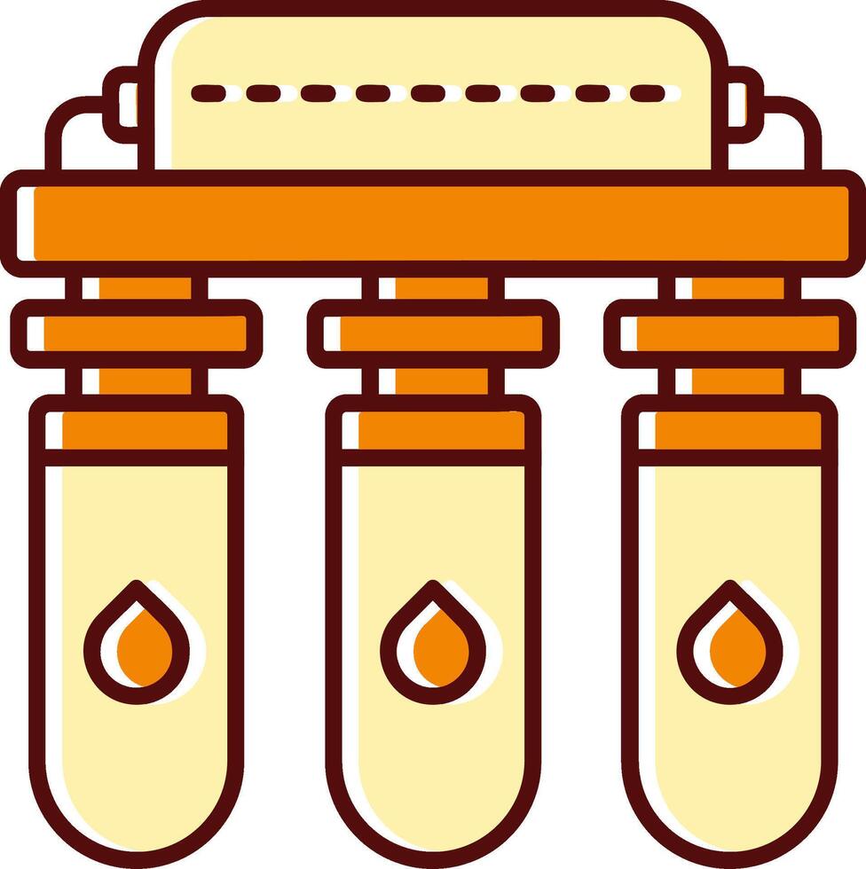 water luchtreiniger gevulde gleed uit retro icoon vector