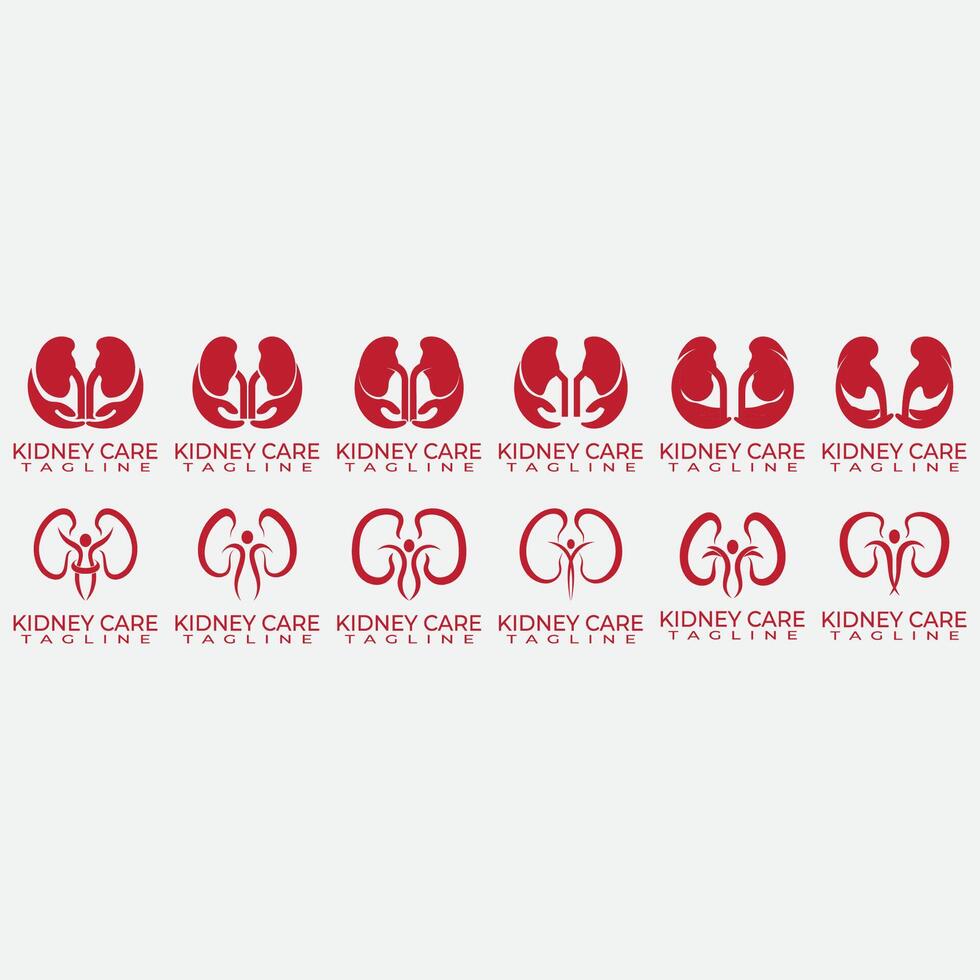 verzameling van nier logos vector