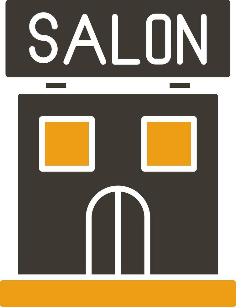 salon glyph twee kleur icoon vector