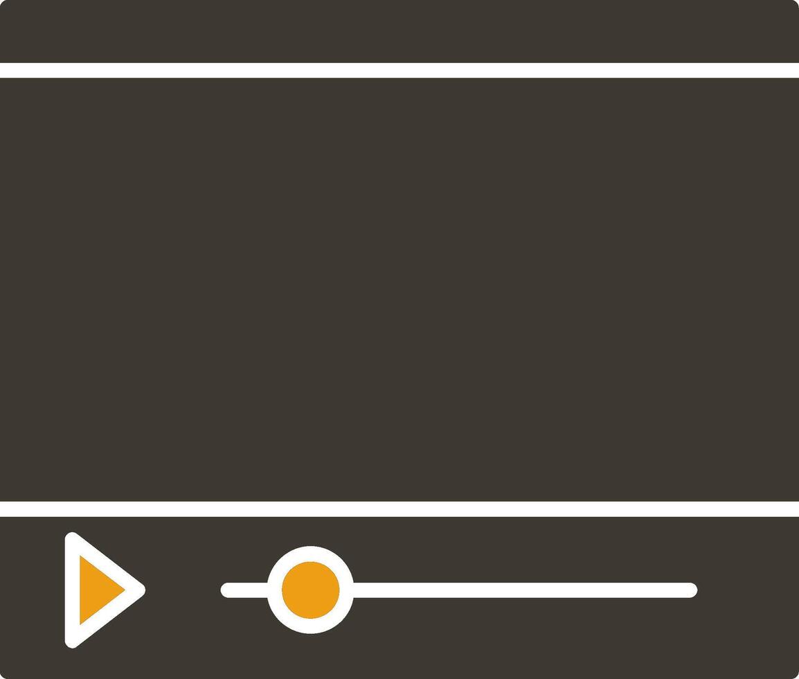online streaming glyph twee kleur icoon vector