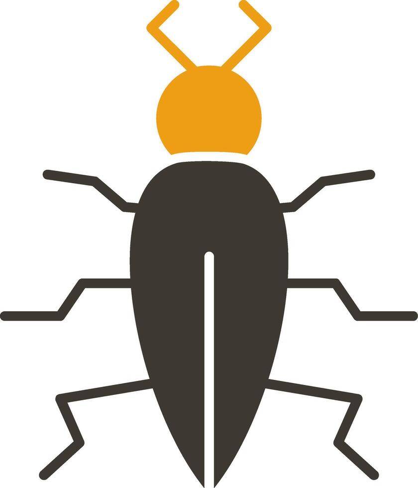 insect glyph twee kleur icoon vector