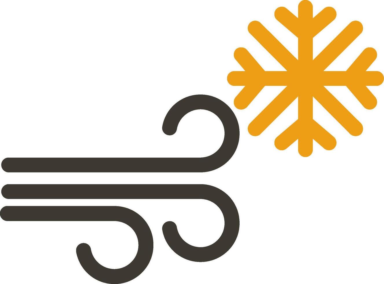 sneeuwstorm glyph twee kleur icoon vector