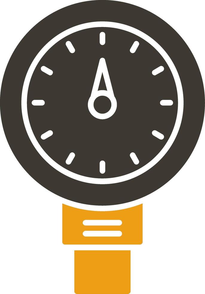 meter glyph twee kleur icoon vector