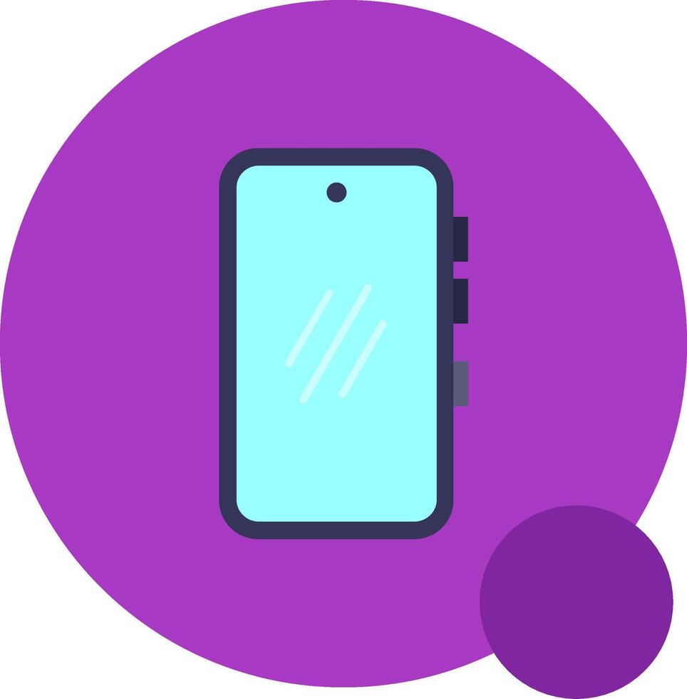 smartphone lang cirkel icoon vector