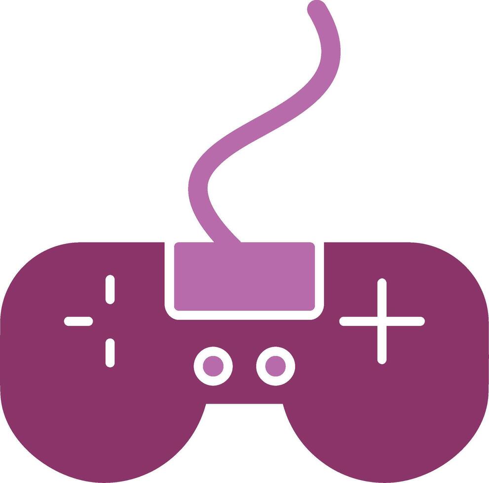 videogame glyph twee kleur icoon vector
