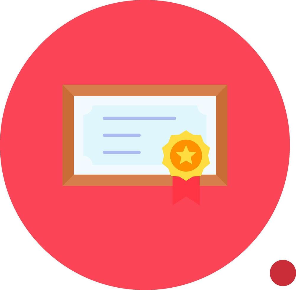 certificaat lang cirkel icoon vector