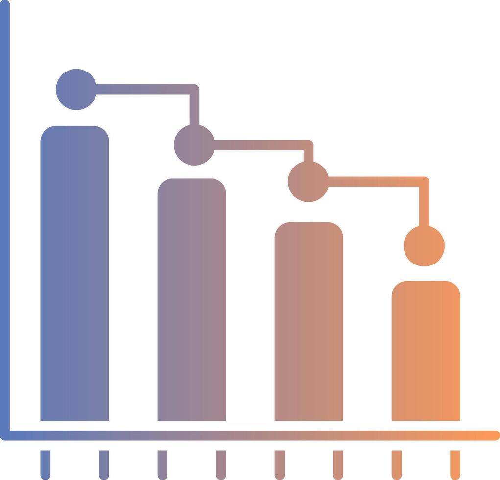 bar diagram helling icoon vector