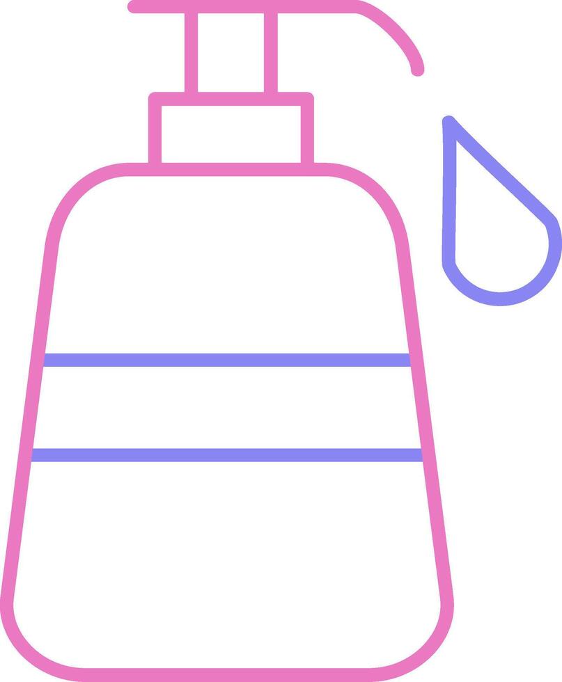 vloeistof zeep lineair twee kleur icoon vector