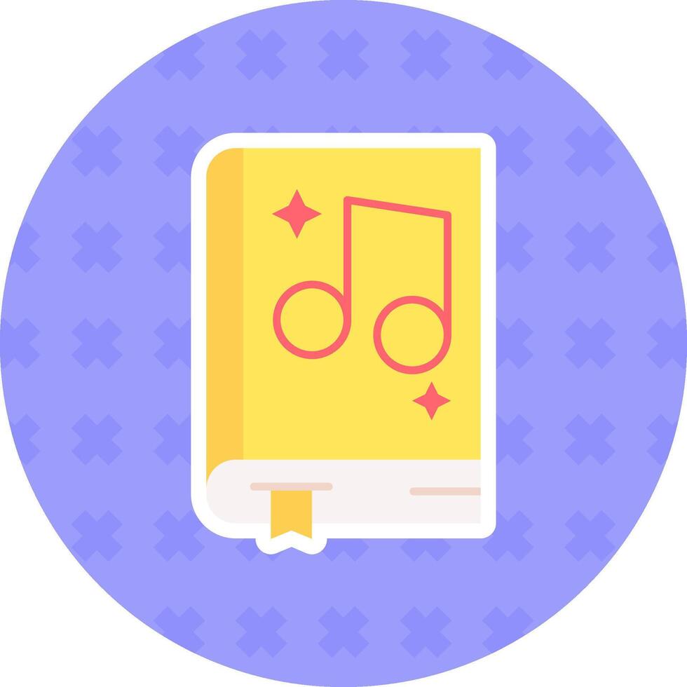muziek- vlak sticker icoon vector